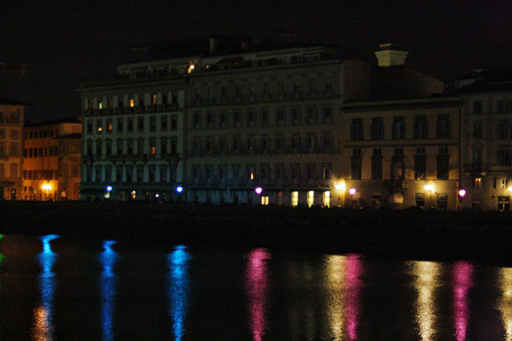 no dump Florence Italy pimp my river notte bianca firenze light art installation Arno River arno