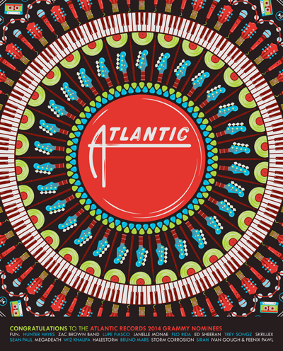 atlantic records record label single covers album art illustrated type marketing plan