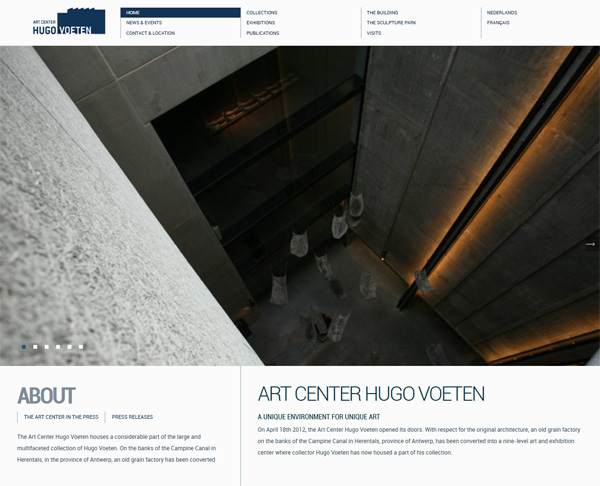 belgium art bulgaria html5 css3 JavaScript Art Colection Art Center HUGO VOETEN Responsive web design