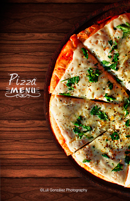 Pizza menu Fotografia producto