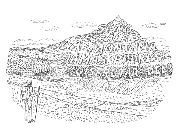 mountain lettering pablo neruda trip viaje Montana Escalar jorge tabanera gatotonto citas Landscape