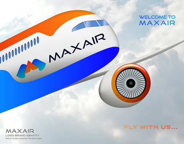 Maxair Brand Identity Design, Airlines Logo