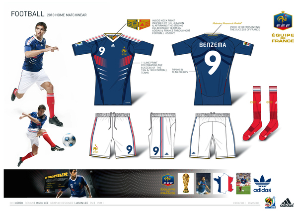 Estable Radioactivo Industrializar 2010 adidas France Home Matchwear on Behance