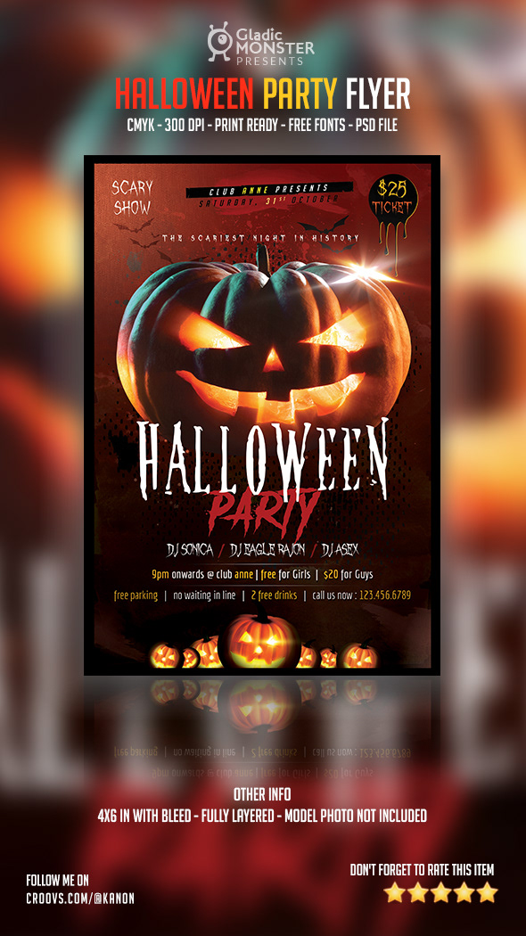 event flyer flyer Flyer Design Halloween poster Poster Design print psd template