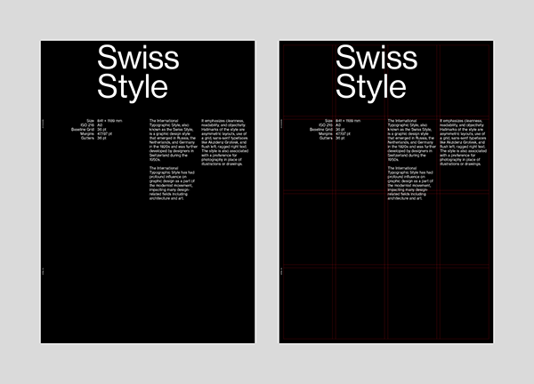 Swiss Style A0 Poster Grid System for InDesign