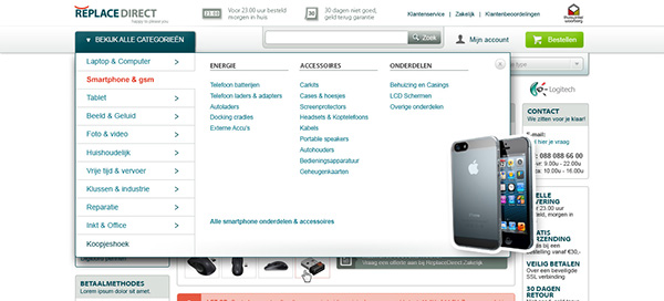 ReplaceDirect new Header and Navigation
