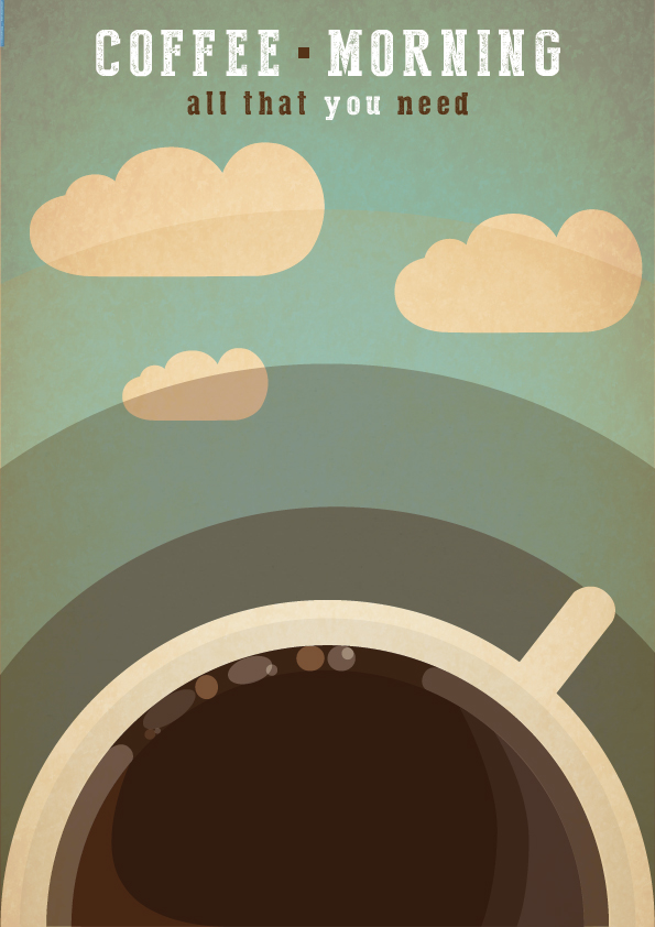 Illustrator Coffee creation advertisement poster