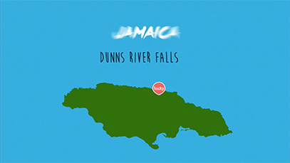 animation  motion design Holiday jamaica trip vacation bright Caribbean spring break dunns river