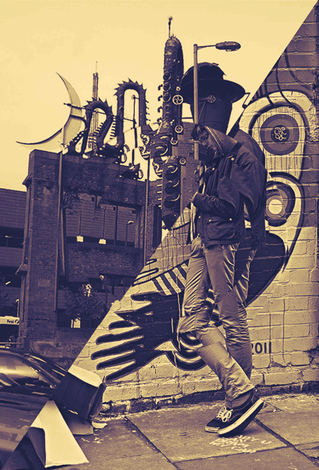design graphics Moving Image effects cool Cities city streets Urban shapes circle art gif Photo Manipulation 