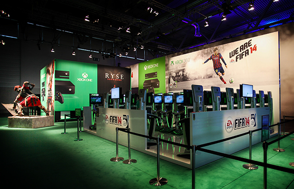 xbox Microsoft GAMESCOM cologne germany forza Ryse Event Show Exhibition  booth xbox one FIFA XBOX 360