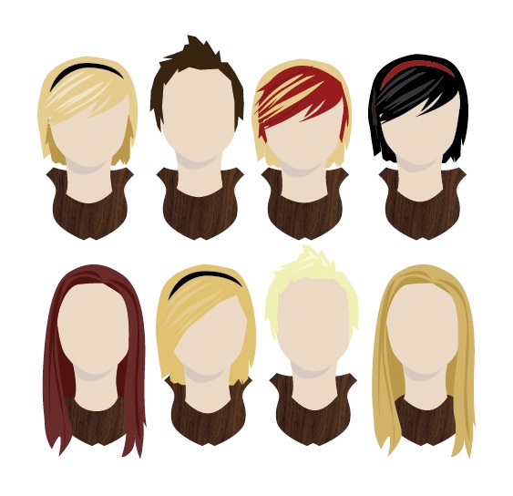 Icon logo vector personal hair