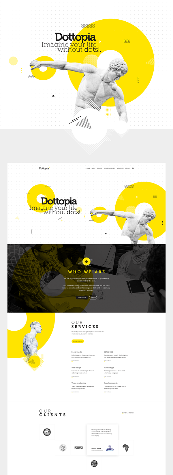 Dottopia web design UX/UI
