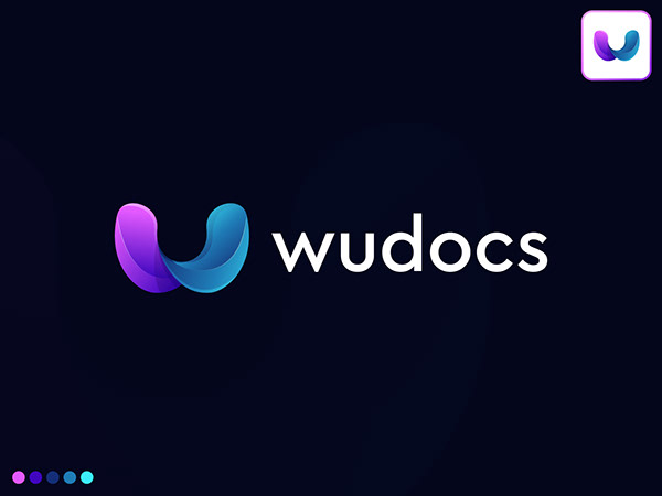 'w + u' letter Logo