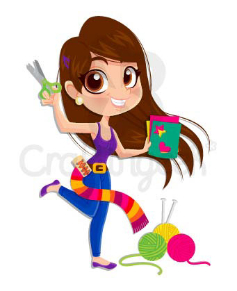 craftingeek Mascot redesign girl celebration craft Love art