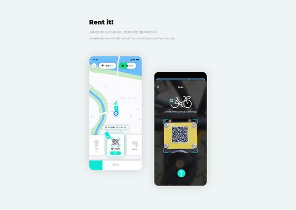 byki - Shared bicycle Navigation app | UX UI design