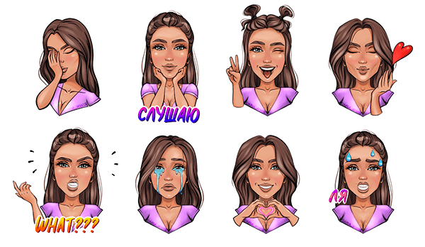 Stickers for girl artist