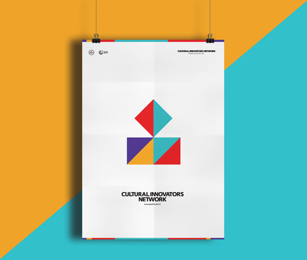 cultural Dynamic Goethe cairo egypt Triangles colorful youth pattern logo stationary tunis Turkey germany gif