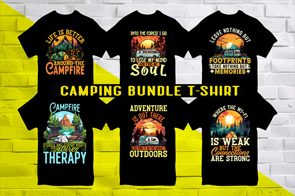 New Creative Camping T-shirt Design