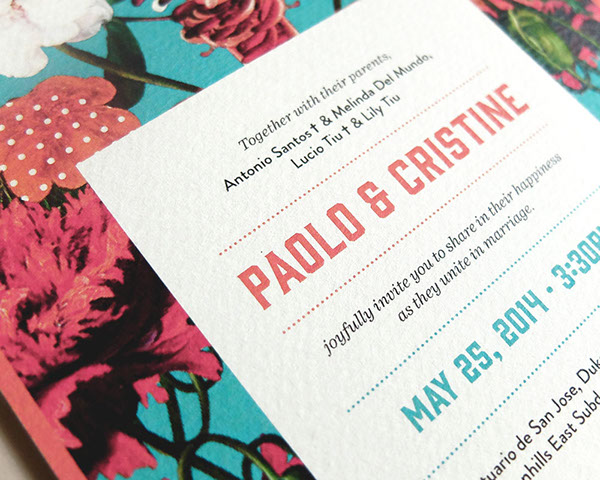 Wedding Invite for Paolo & Cristine