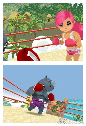 animal boxig Boxing videogame video game video game gammick akaoni manga anime cartoon 3D Nintendo DS DSi nintendo DSi nintendo ds animal