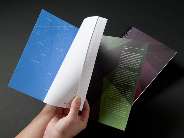 Rebrand super-graphic multi-faceted Corporate Identity Program Business Cards letterhead envelope luminous prism portfolio