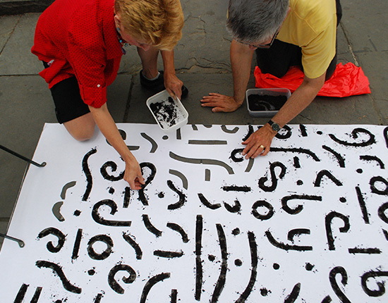 Deborah Adams Doering DOEprojetks public Keywords chicago new york city dirt stencil Social Practice Collaboration