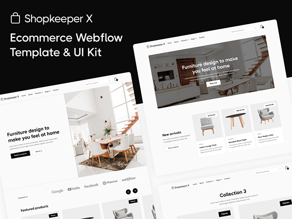 Shopkeeper X - Ecommerce Webflow Template