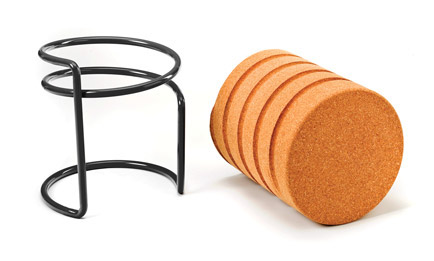 cork kork stool hocker furniture steel Pipe tube stahlrohr möbel adjustable