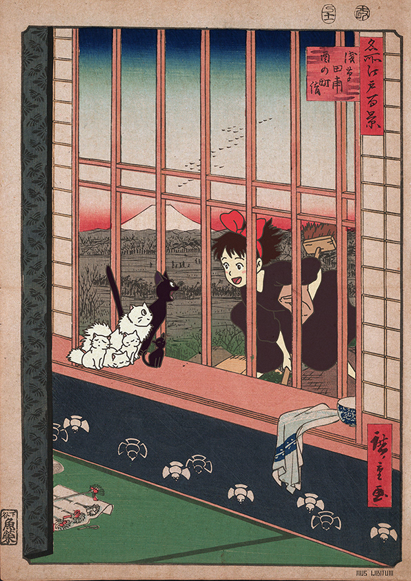 anime estampe japonaise ILLUSTRATION  japan manga miyazaki ukiyo ukiyoe woodblock woodblock print