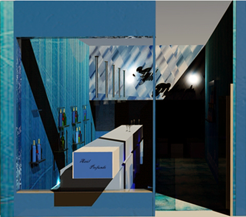 #interiordesign #architecture #minimal  #bar #Design #ice #blue   #Hielo #azul