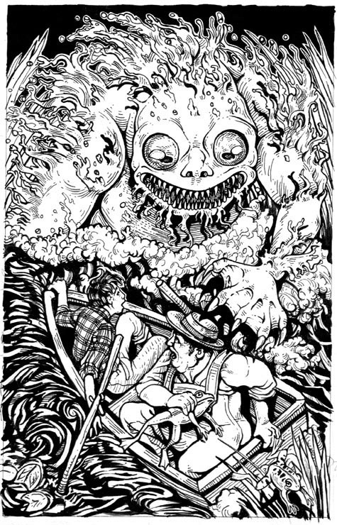Manly Wade Wellmann black and white illustration Who fears the Devil? monster Paizo Silver John fantasy horror American Folklore