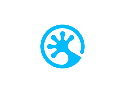 gecko simple marketing   digital logo hand G Logo blue word mark