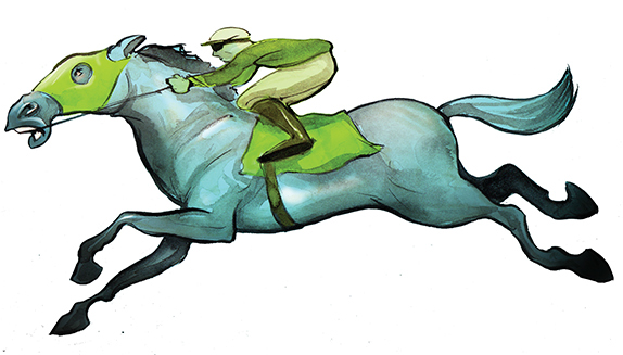 horse watercolor ink digital