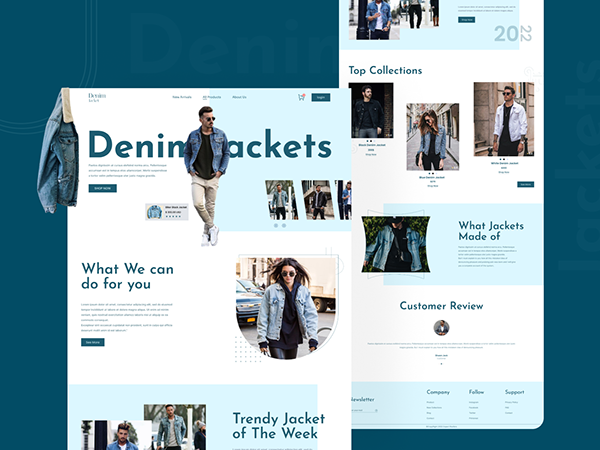 Denim Jackets Website UI design