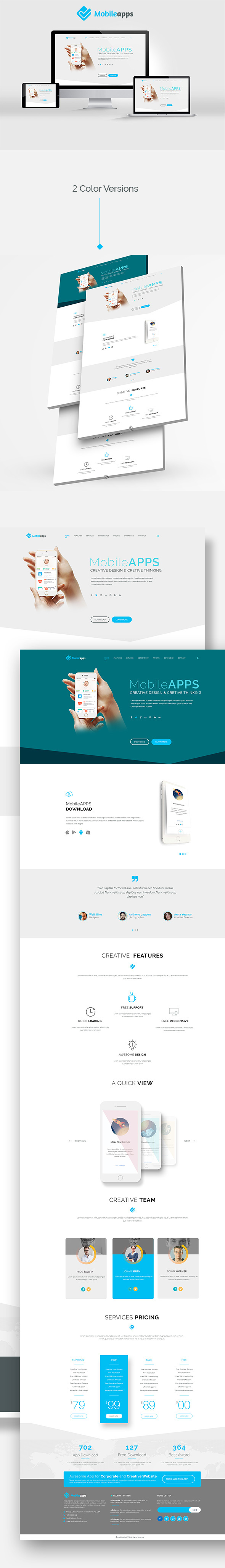 app demo app New Psd store Apps PSD template landing page material design mobile app promotion Mockup Multipurpose One Page psd Phone App