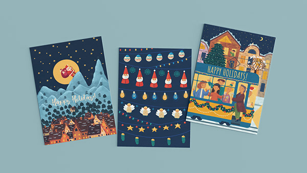 Series of Christmas Postcards