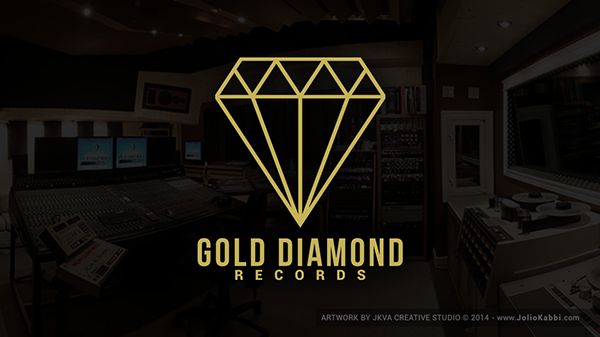 JKVA logo diamond  Records Label design identity