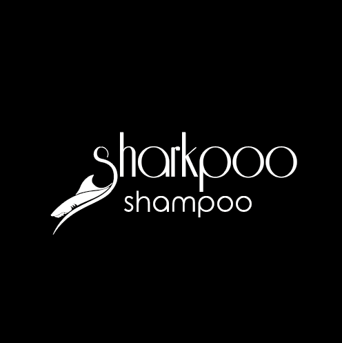 logo Ocean sea shampoo shark logo shark