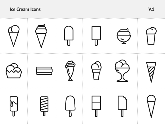 icons ice cream vector download ai psd free freebie