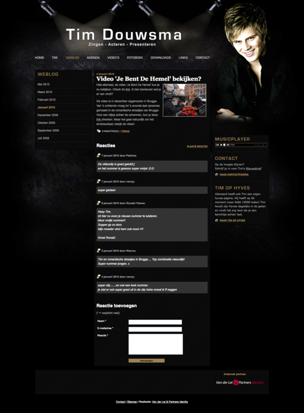 Tim Douwsma Webdesign HTML css jeroen rijpstra Van der Let & Partners Identity