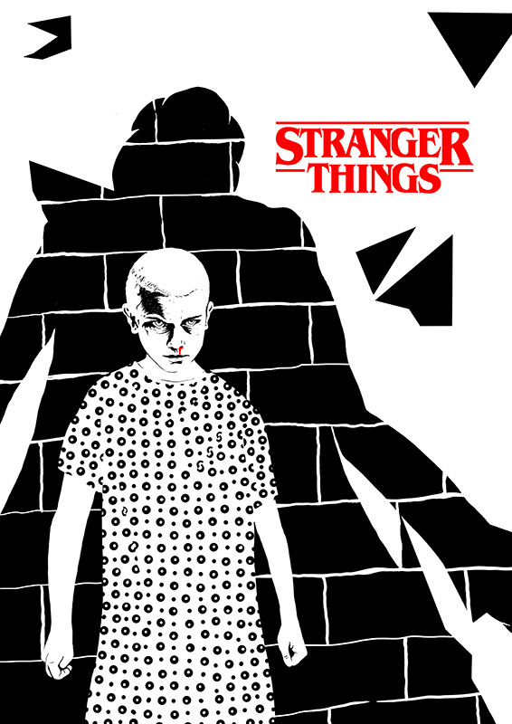 ILLUSTRATION  posters Stranger Things Netflix Poster Posse 80s Retro sci-fi horror science fiction