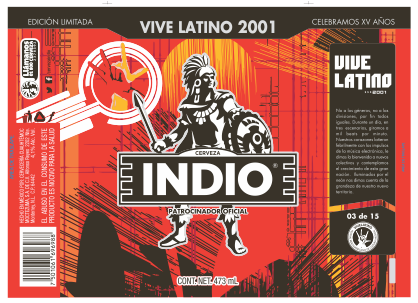 indio vive latino Latas cans beer