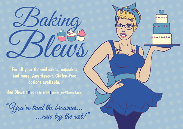 baking baker Character caricature   pin up pinup 1950s blue Food  cooking
