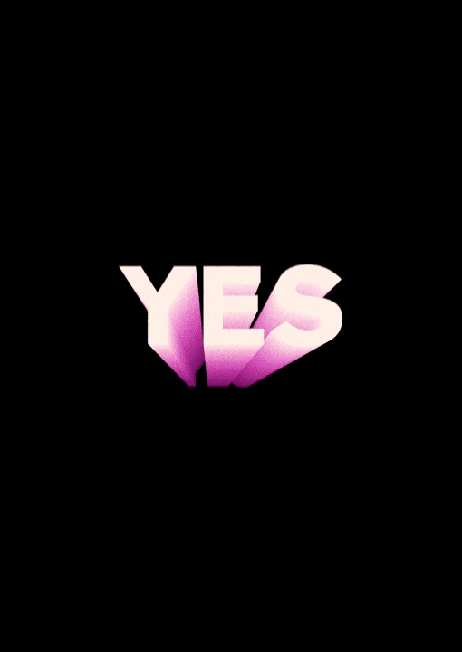 poster no yes can black photoshop design font logo 3D