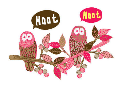 repeat pattern owl hoot bird squirral