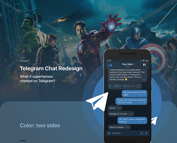 Telegram messenger UI & UX Redesign