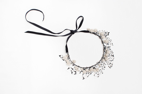 Body Ornaments jewelry wire black White beads