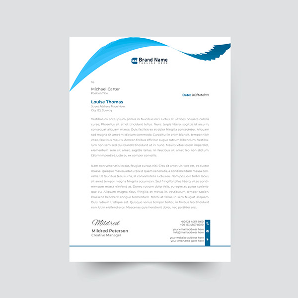 Bold and Eye-catching Letterhead Design