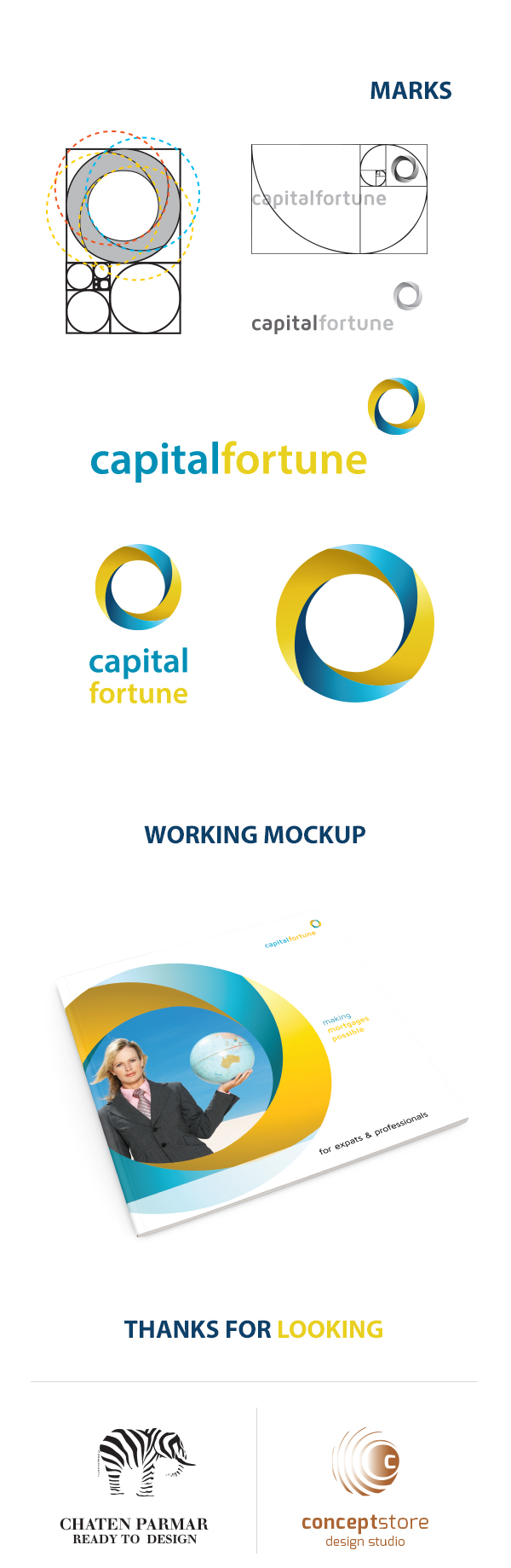 Corporate Identity Identity Design Logo Design Mortgage Brokers London Identity System blue yellow circle ticker tape relationship finance