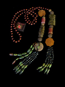 pearls art jewelry Ethnic asian sophisticated japanese textiles